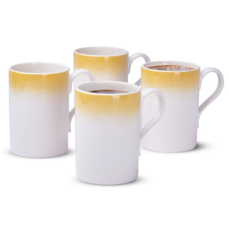 Portmeirion Set of 4 Potters Mist Breakfast Mugs - Yellow