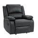 preview thumbnail 64 of 79, Vegan Leather Upholstered Push Back Manual Recliner Chair
