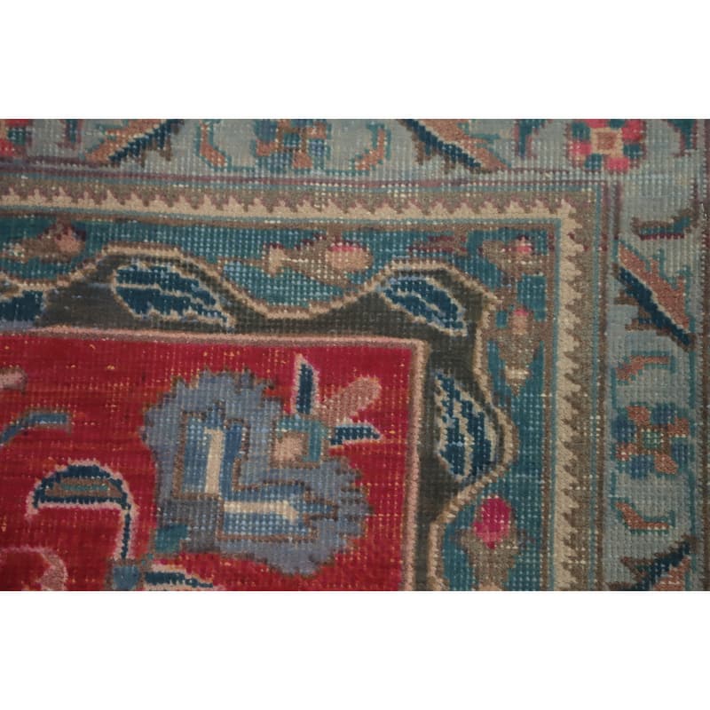 Hand Knotted Oriental 100% Wool Carpet Traditional Floral Red Tabriz Area Rug - 6' 0'' X 3' 3''