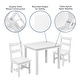 preview thumbnail 19 of 41, Kids 3 Piece Solid Hardwood Table and Chair Set for Playroom, Kitchen