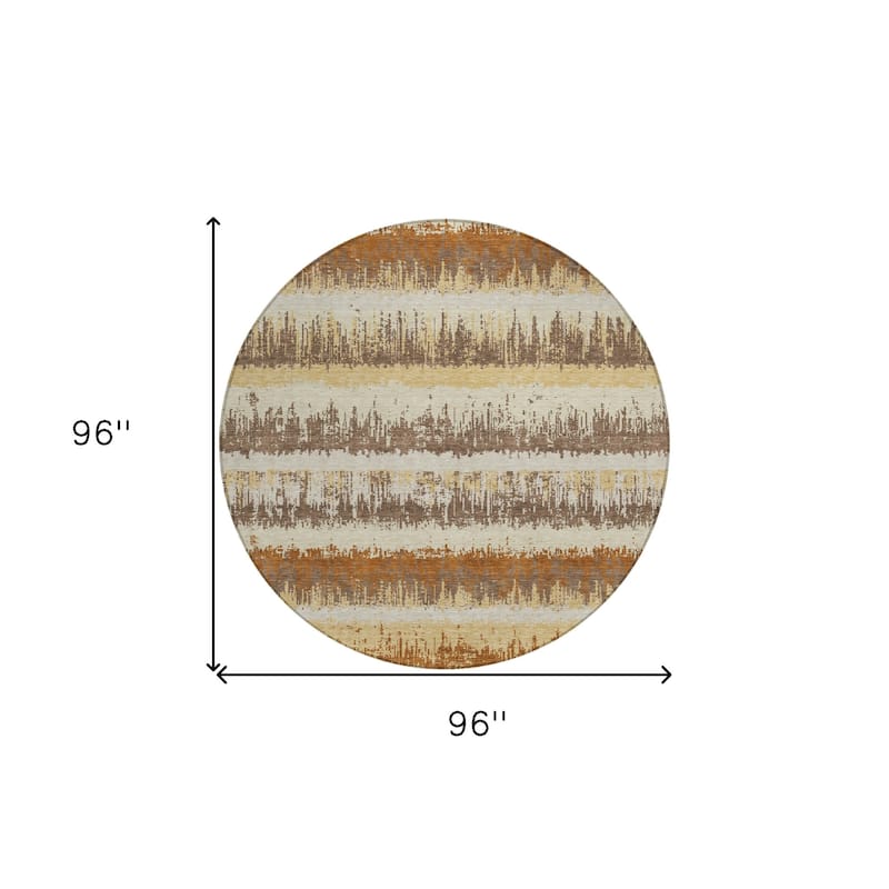HomeRoots Striped Transitional Rectangle Outdoor Rug