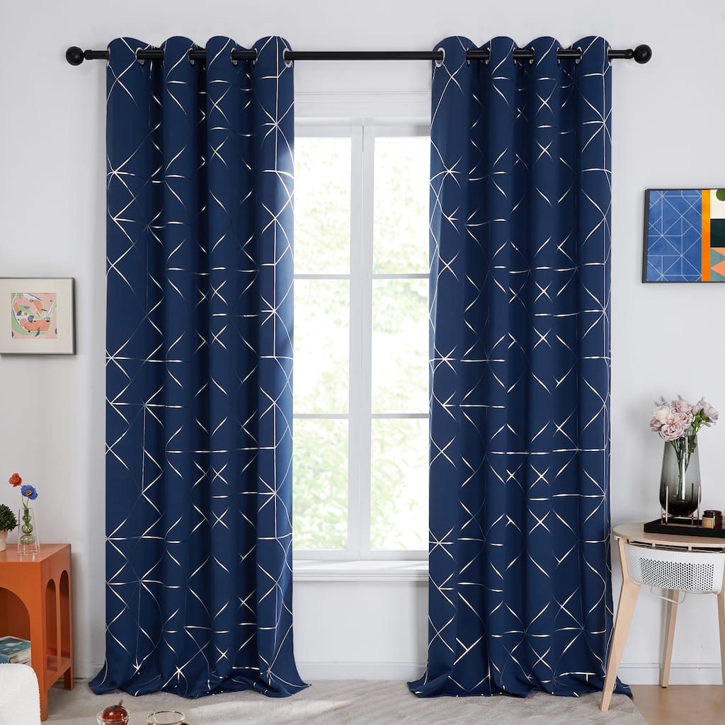 Pattern Curtain, Black Out Curtains for Bedroom Windows 2 Panel