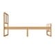 preview thumbnail 5 of 7, Twin Size Solid Wood Platform Bed, Walnut & White