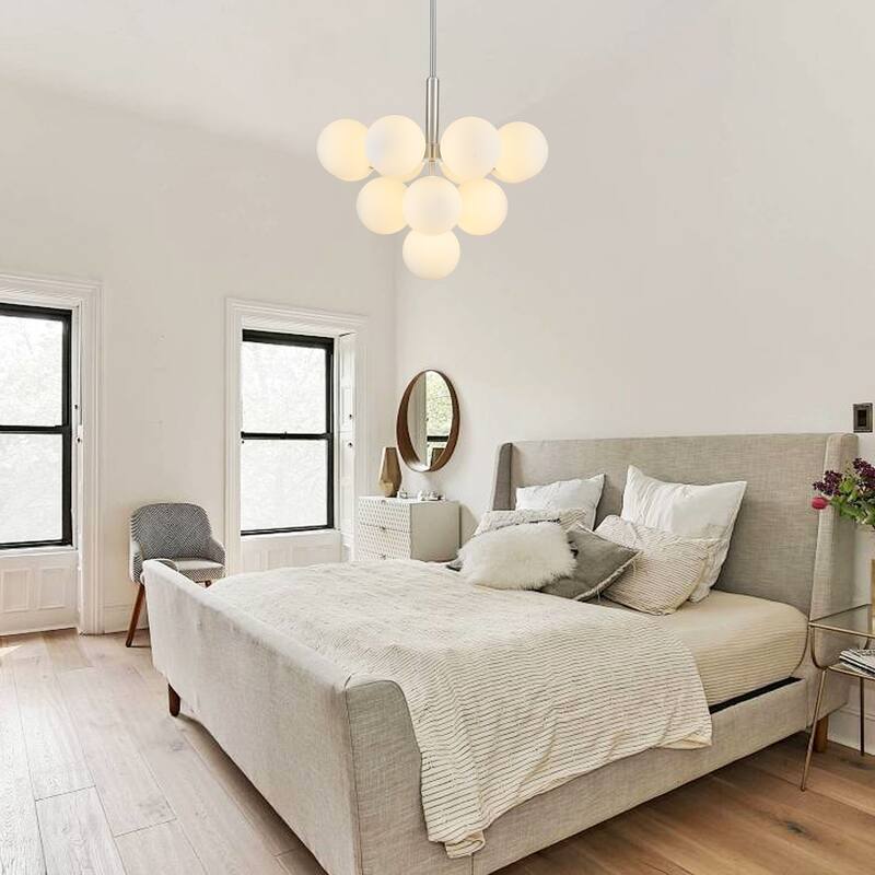 13 - Light Dimmable Tiered Modern Globe Glass Chandelier Empire Sputnik Island Pendant Lights