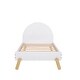 preview thumbnail 9 of 7, Cute Curved Headboard Wooden Platform Bed with Hidden Shelf