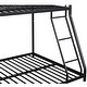 preview thumbnail 7 of 10, Metal Twin over Full Bunk Bed with Heavy-duty Sturdy Metal and Safety Guardrail For Home