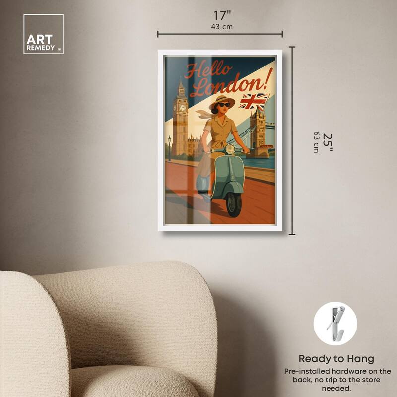 Scooter English Travel Shadowbox by Art Remedy