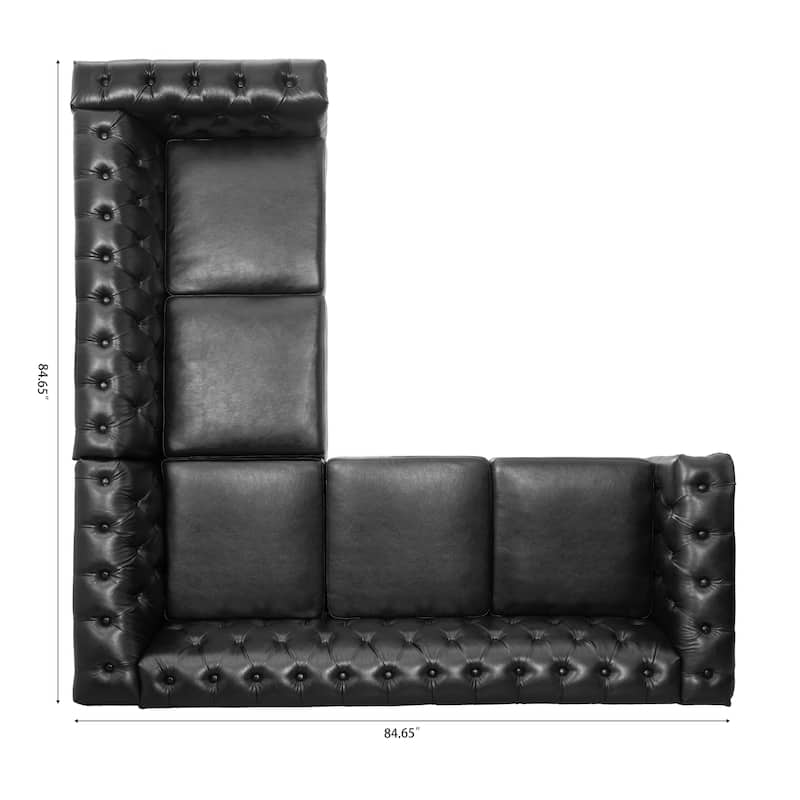 Christopher Knight Home - Clayton Luxurious Sectional Sofa with PU Leather