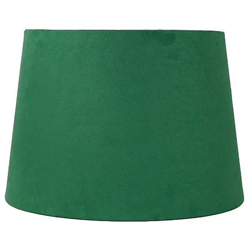 Suede Hardback Lamp Shade, 14" Top, 16" Bottom, 11" Slant - Kelly Green