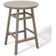 preview thumbnail 59 of 111, Polytrends Laguna Hdpe All Weather Outdoor Patio 35" Round Bar Table