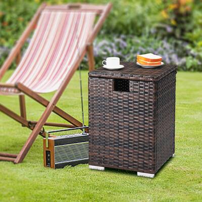 Rattan Gas Bottle Storage