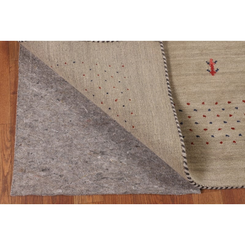 Little Animals Tribal Gabbeh Indian Foyer Rug Hand-Knotted Wool Carpet - 3'11"x 5'10"