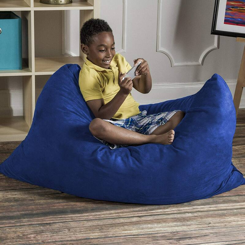 Microsuede Kids Pillow Bean Bag - 44" - Blue