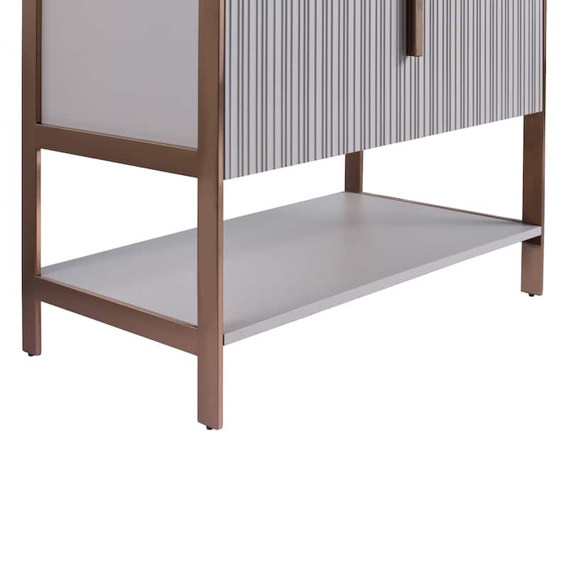 Fine Fixtures Serenity Modern Bathroom Vanity with White Gel Acrylic Top