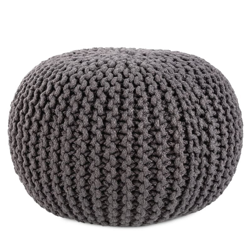 Asilah Indoor and Outdoor Round Pouf - 20"X20"X14"