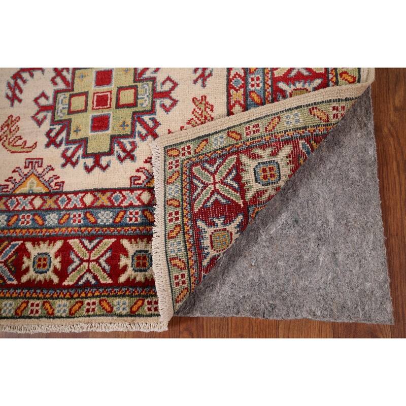 Kazak Oriental Accent Rug Handmade Beige Wool Carpet - 3'4" x 5'1"