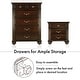 preview thumbnail 7 of 26, Vame Traditional Walnut Solid Wood 3-Piece Poster Bedroom Set by Furniture of America