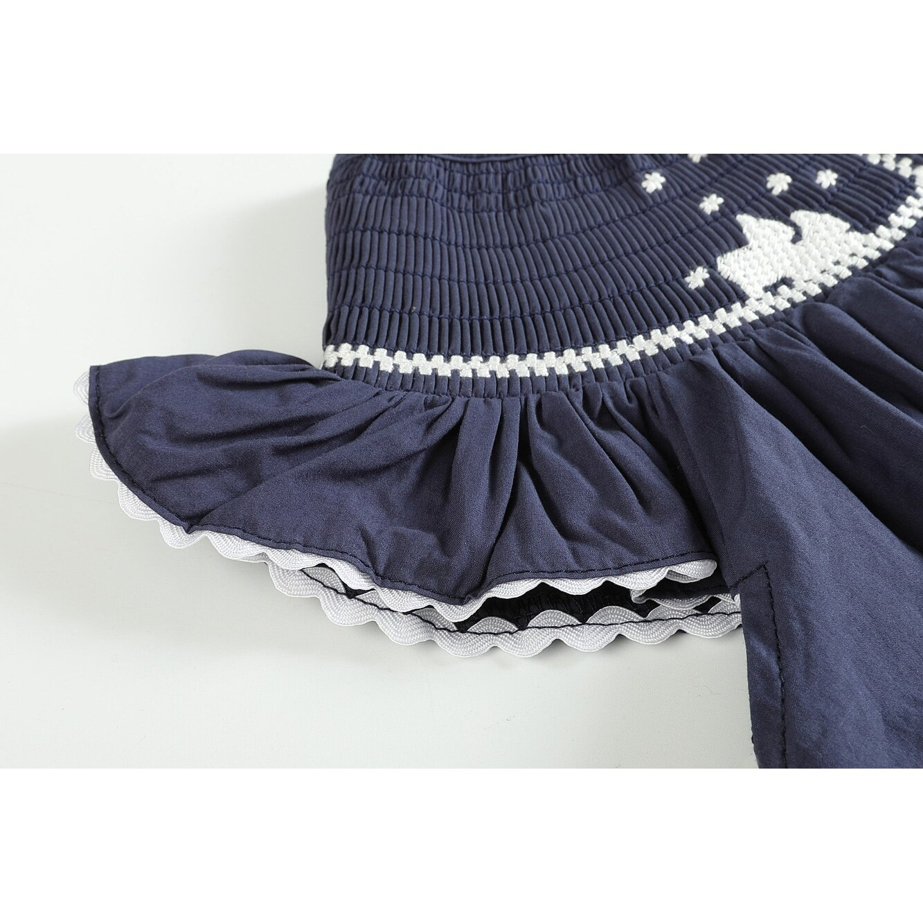 Lil Cactus Navy Blue Nativity Smocked Christmas Dress - Overstock - 42811212 Lil Cactus Navy Blue Nativity Smocked Christmas Dress - Overstock - 42811212