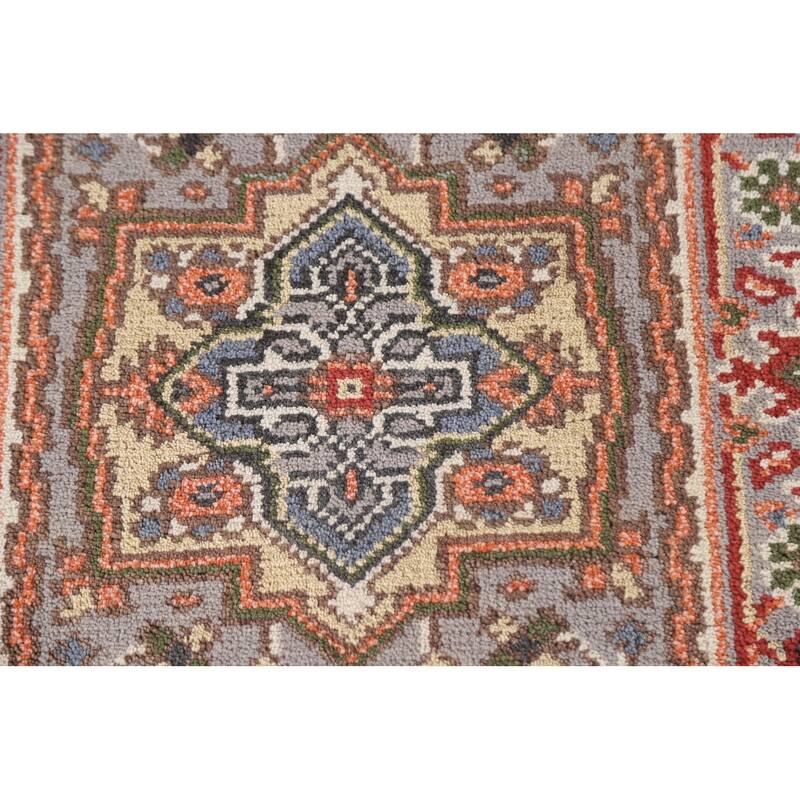 Gray Heriz Serapi Indian Accent Area Rug Hand-knotted Wool Carpet - 2'0"x 3'0"