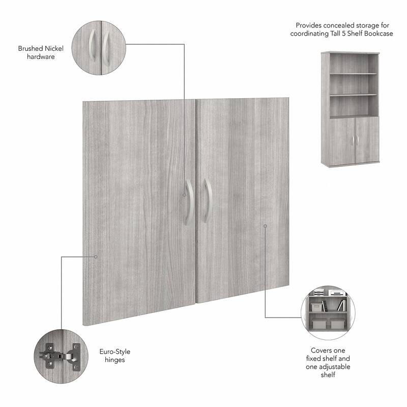 Studio A Tall 5 Shelf Bookcase with Doors by Bush Business Furniture