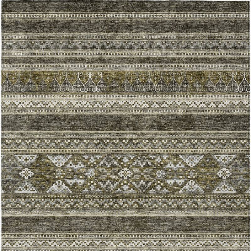 HomeRoots Southwestern Transitional Rectangle Outdoor Rug