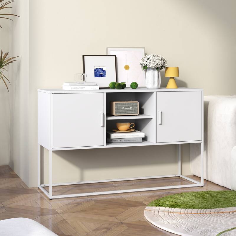 Sideboard buffet - Adjustable feet, anti-tilt device,elegant handle,silent magnetic closure and eco-friendly finish
