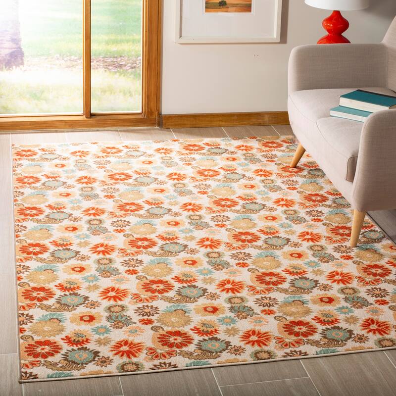 SAFAVIEH Metropolis Shobha Floral Gardens Rug - 4'7" x 6'6" - Beige/Multi - Rectangle