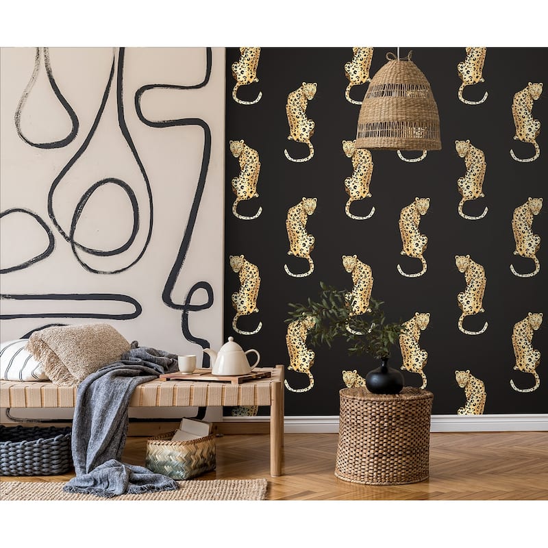 Daisy Bennett Designs Leopard King Peel and Stick Wallpaper