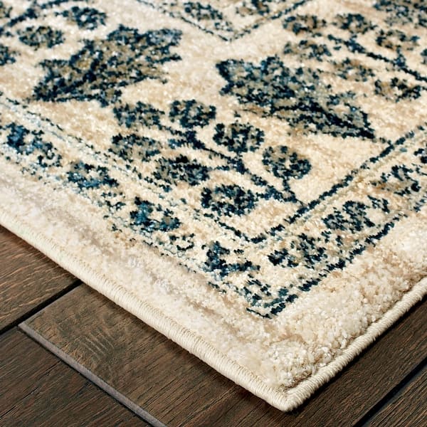 Emberly Floral Borders Area Rug Overstock 12990356
