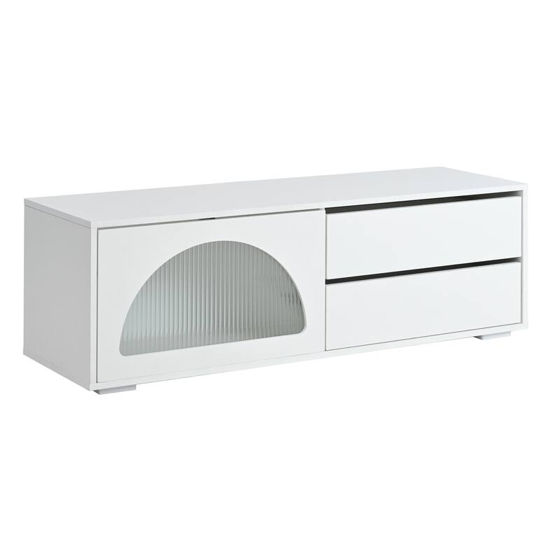94.4" LED TV Stand with Modular Design and Smart App Control