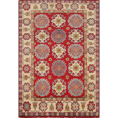Red Kazak Oriental Accent Rug Handmade Wool Carpet - 2'8"x 3'9"