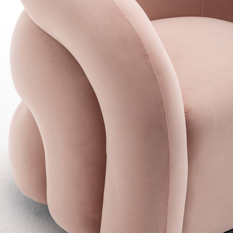 SEYNAR Modern Glam Velvet 360 Degree Swivel Accent Armchair with Tufted Back Set of 2