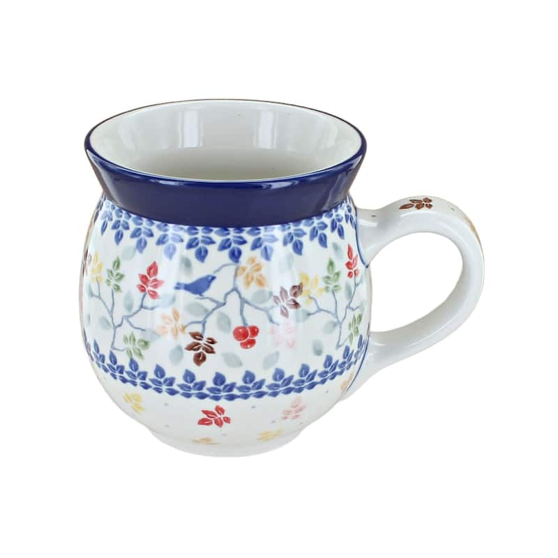 Blue Rose Polish Pottery Ceramika Artystyczna Bubble Mug - Autumn Grove