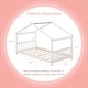 preview thumbnail 6 of 11, Twin House Bed Frame for Kids with Roof Design and Wood Slat Support