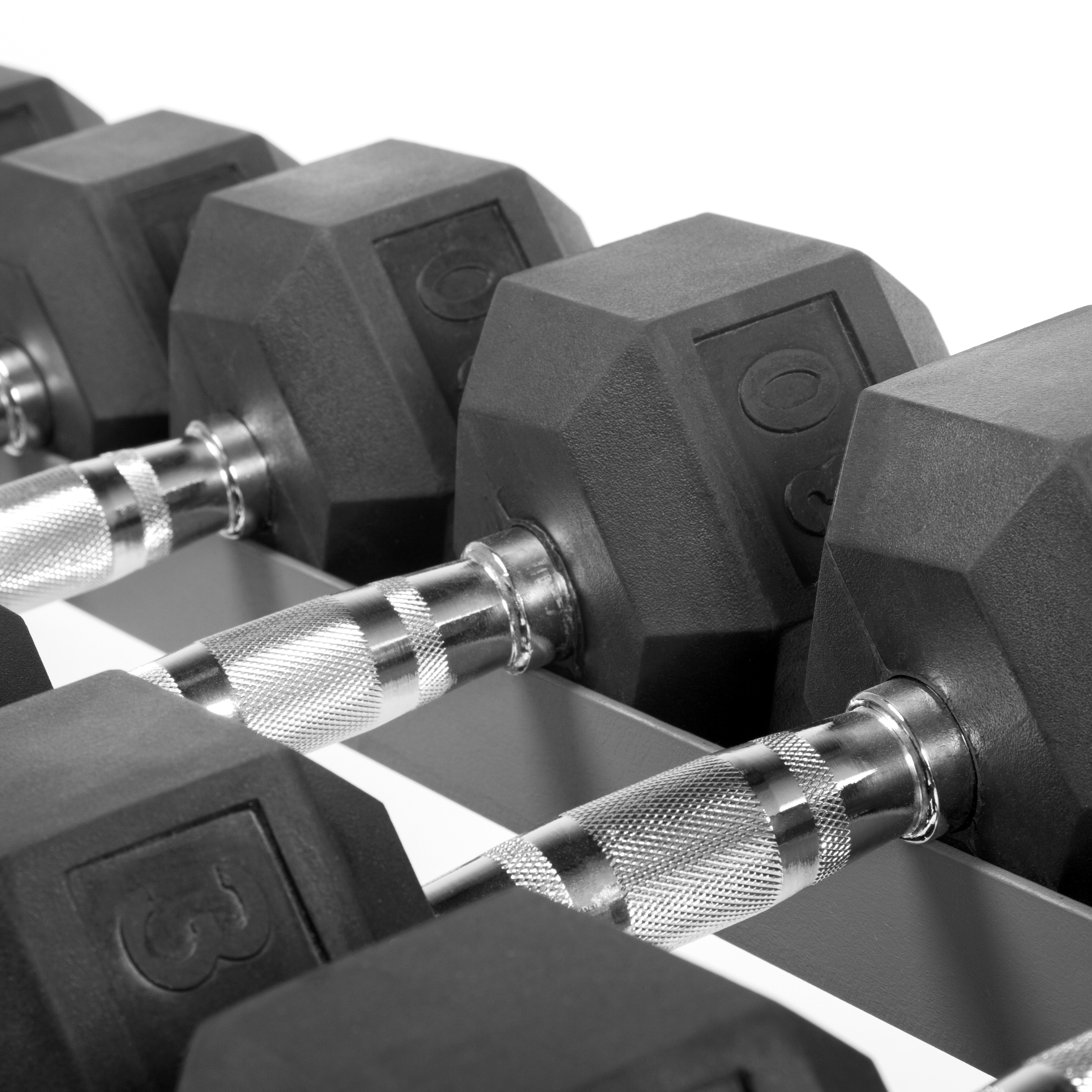 XMark Two Tier Heavy Duty Steel Dumbbell Rack Angled Shelves XM