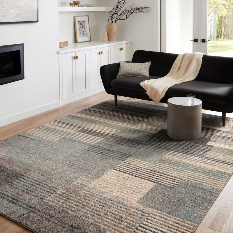 Alexander Home Bradford Modern Stripe Area Rug