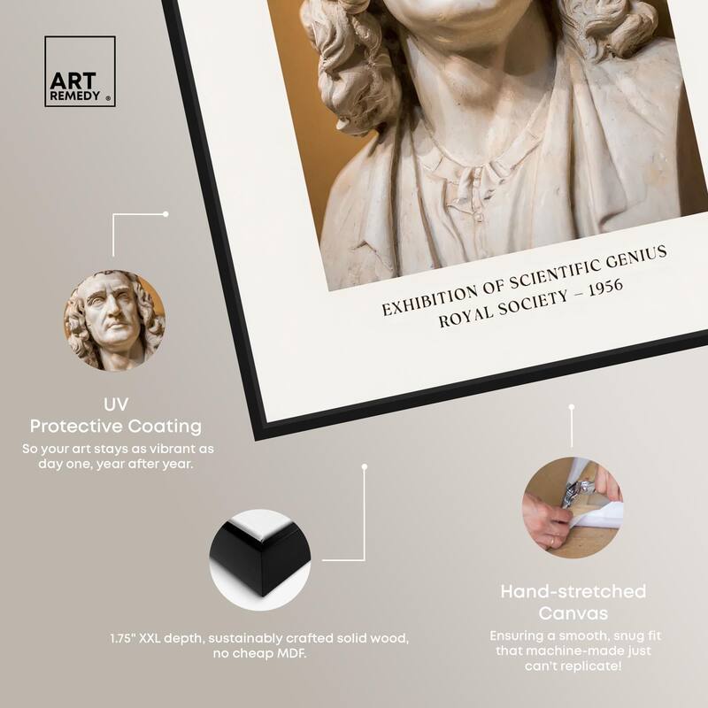 Newton's Likeness in Marble Canvas by Art Remedy