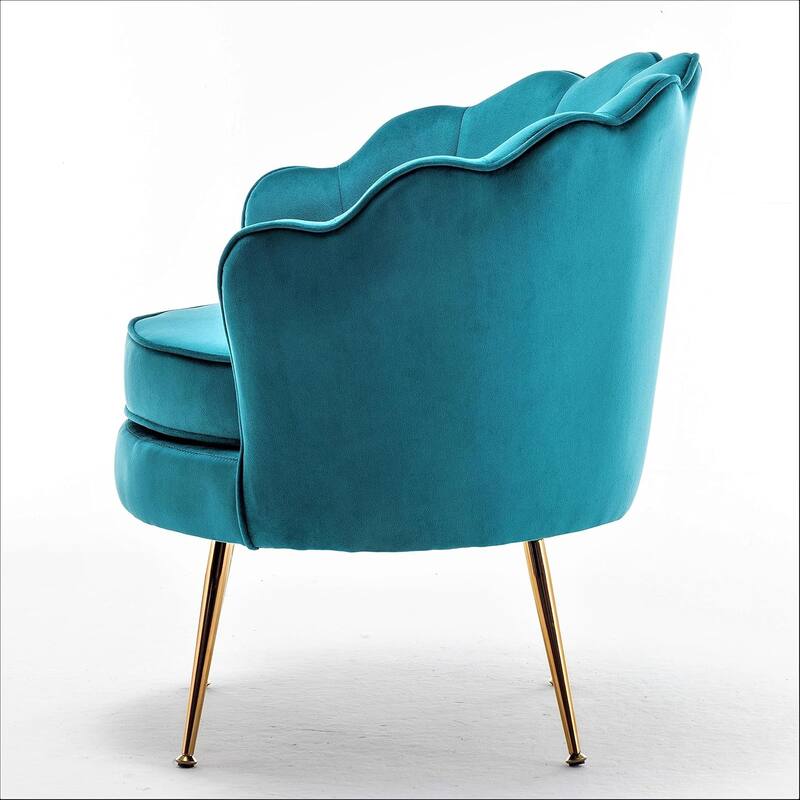 Cavett 28.3" Wide Velvet Accent Chair with Metal Legs