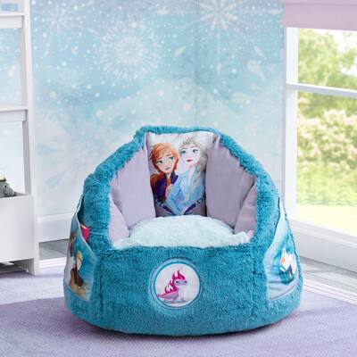 Disney Frozen Cozee Fluffy Chair by Delta Children, Toddler Size for Kids Up to 6 Years Old