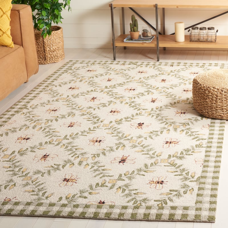 SAFAVIEH Handmade Chelsea Aubree French Country Trellis Wool Rug