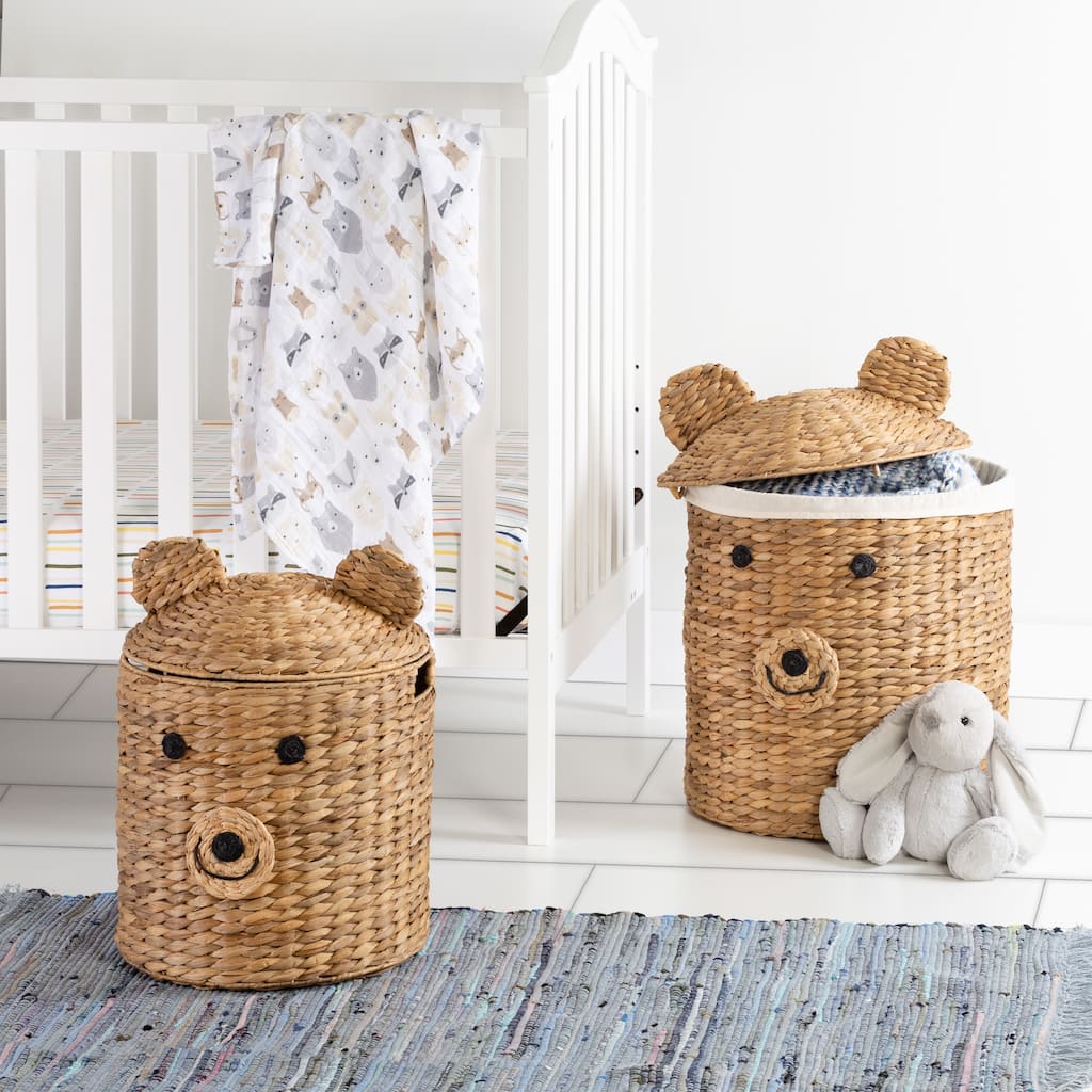 Honey-Can-Do Set of 2 Natural Wicker Bear Shaped Storage Baskets