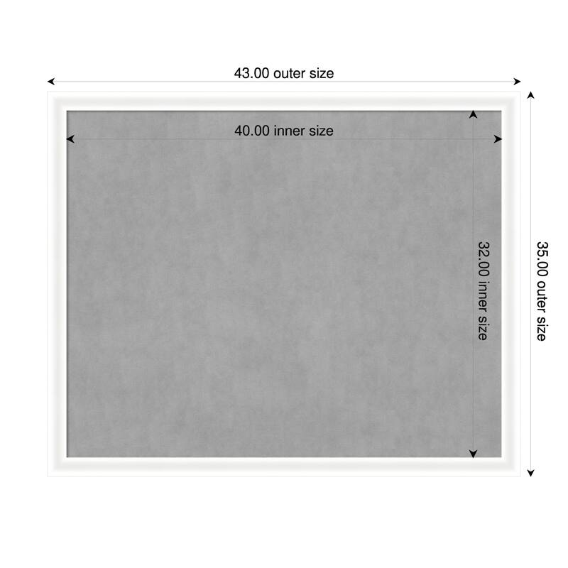 Amanti Art Oliver Black Narrow Framed - 43 x 35 in - Oliver White Narrow