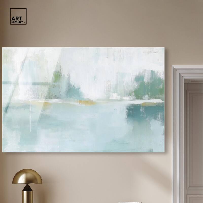Mirrored Aqua Dream I Acrylic by Art Remedy, Ready to Hang