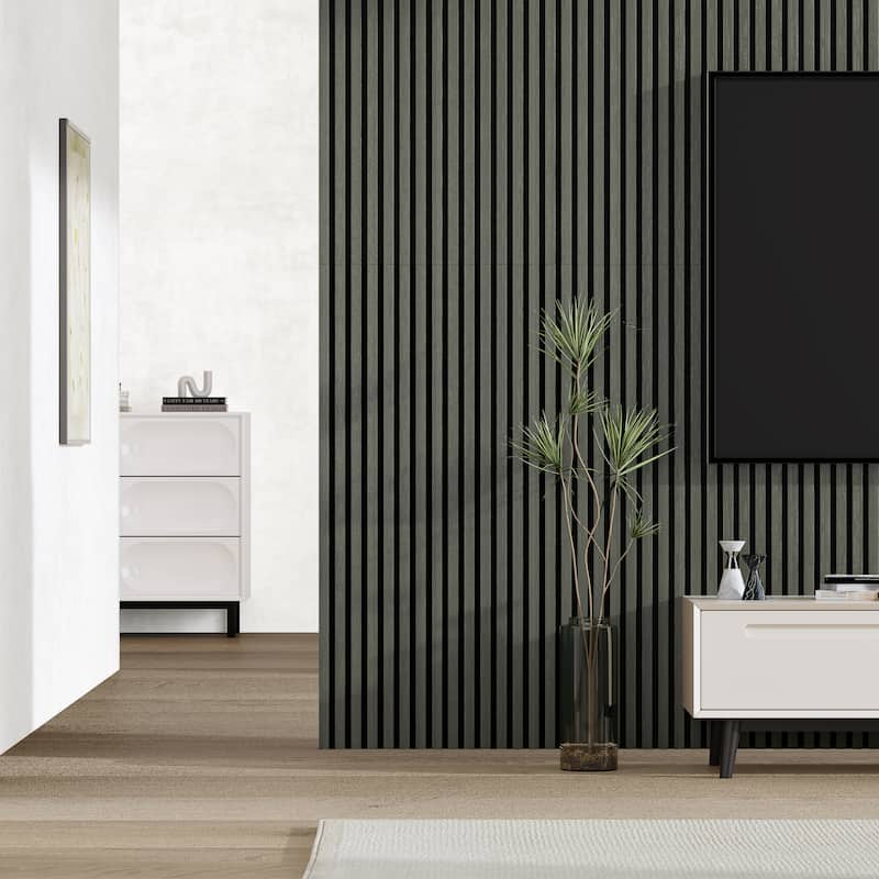 Acoustic Soundproof Slat Wall Panels 3D Decorative Wall Paneling
