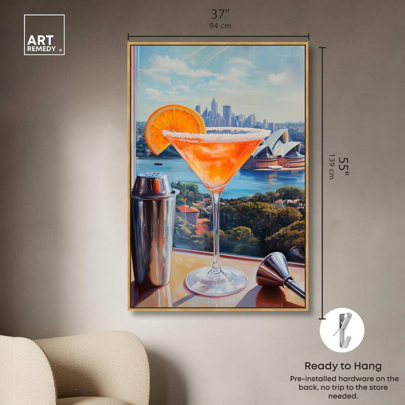 Classy Drink in Australia Canvas by Art Remedy