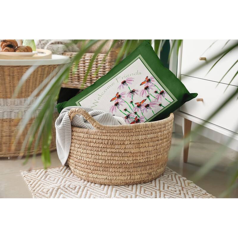 Welcome Friends Decorative Throw Pillow