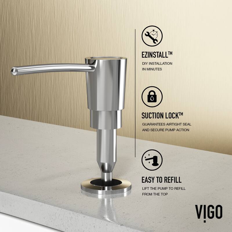 VIGO 10 oz. 1.5" W Kitchen Soap Dispenser
