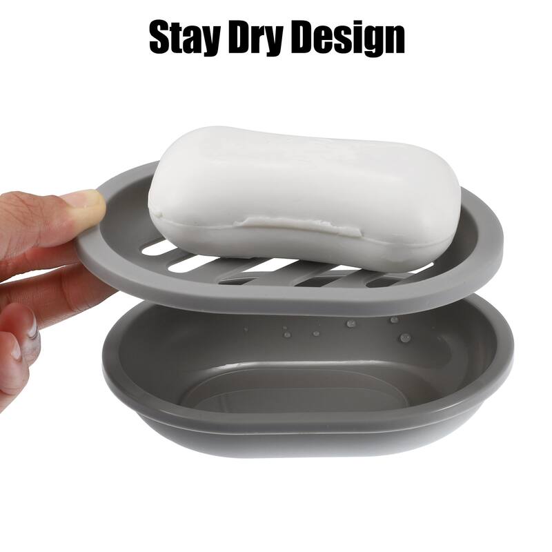 Soap Dish Soap Cleaning Storage for Home Bathroom Plastic 13x9.5cm