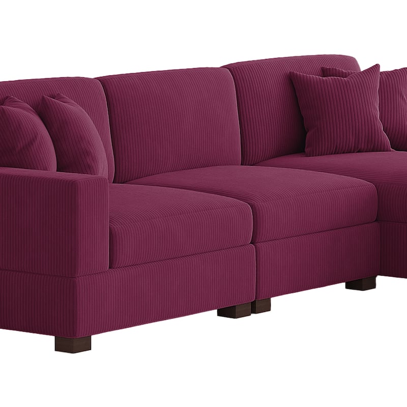 Oversized L-shaped Modular Sectional Sofa with Chaise Lounge