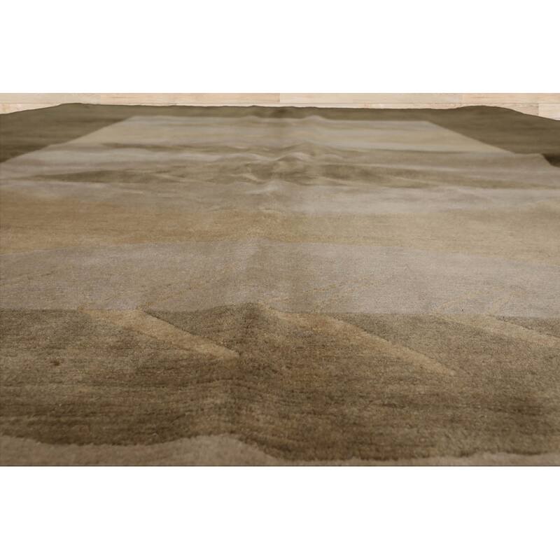 Hand Knotted Michaelian & Kohlberg Beige,Moss Tibetan Wool Area Rug - 5' 4'' x 7'